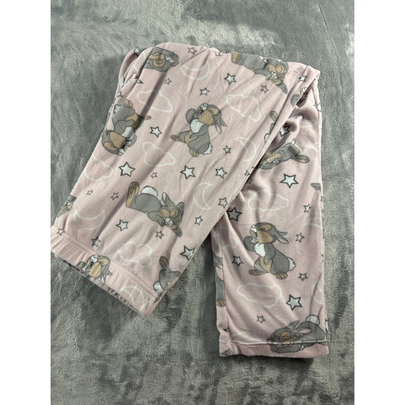 Disney Sleepwear Women's Pajama Pants Pink Bunny Print Size M - Picture 3 of 3